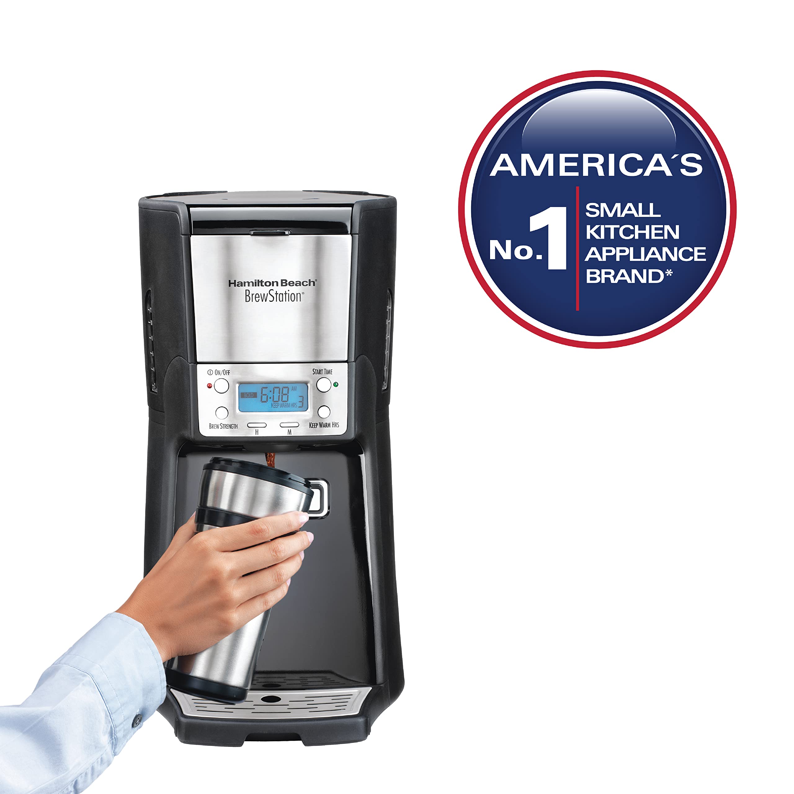 Hamilton Beach 12 cup Programmable Drip Coffee Maker with Auto Shutoff, Easy Dispensing with No Carafe, 950 watts ماكينة تحضير القهوة قابلة للبرمجة وتغلق تلقائيا ومجهزة بزر تحضير سعة 12 كوب Hamilton Beach 12 cup Programmable Drip Coffee Maker with Auto Shutoff, Easy Dispensing with No Carafe, 950 watts ماكينة تحضير القهوة قابلة للبرمجة وتغلق تلقائيا ومجهزة بزر تحضير سعة 12 كوب